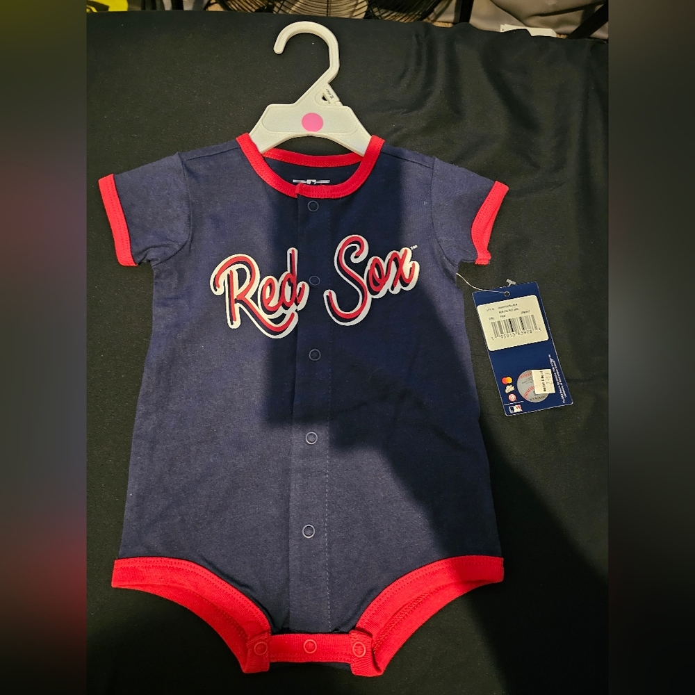 Genuine Merchandise Baby Romper - Navy and Red